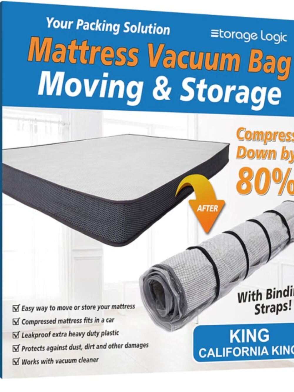 Mattress Vacuum Bag for Moving or Storage